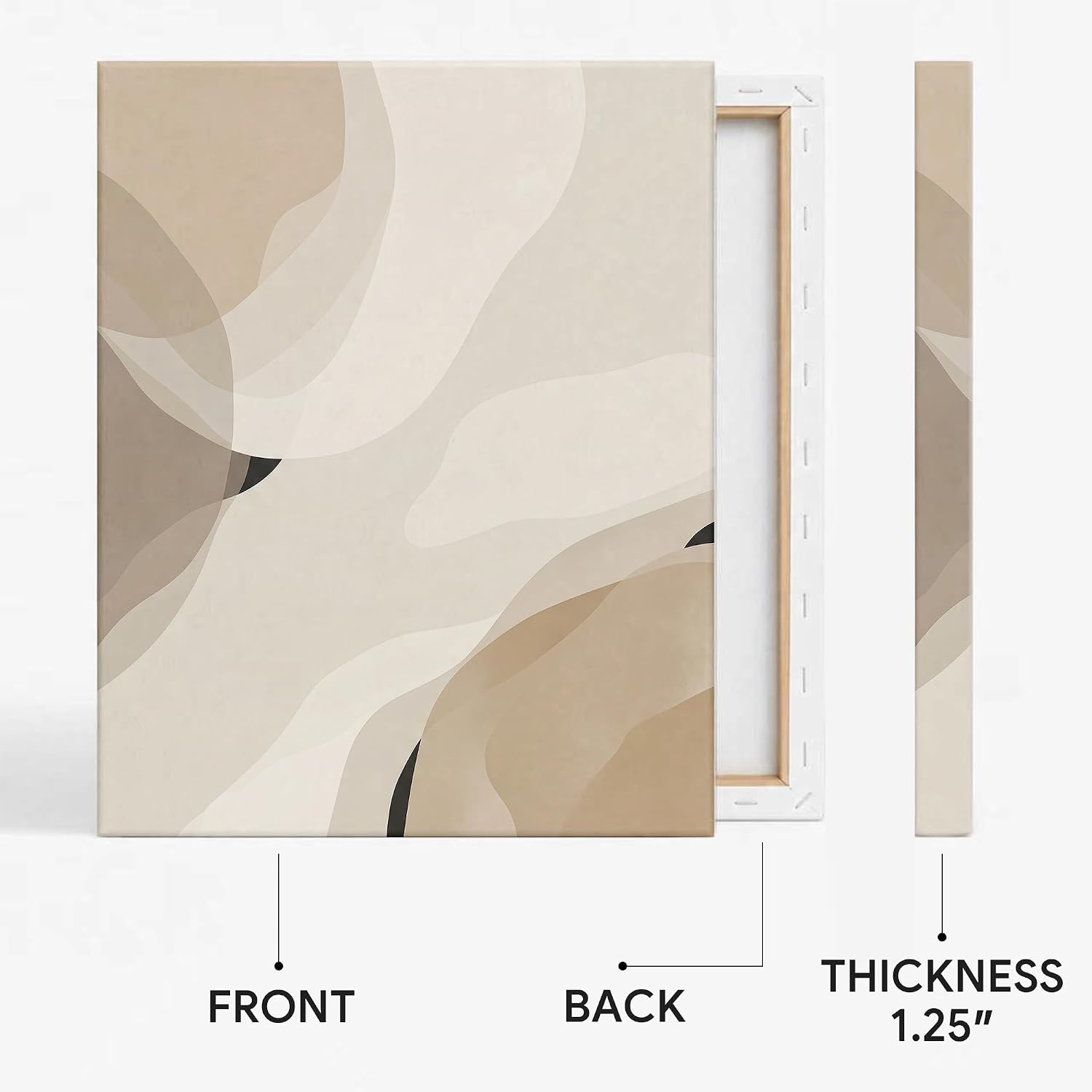 16x20 Inch Earth Tone Abstract Canvas Wall Art