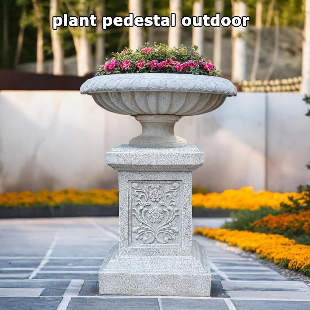 12.6" Resin Garden Statue Pedestal Plinth Base