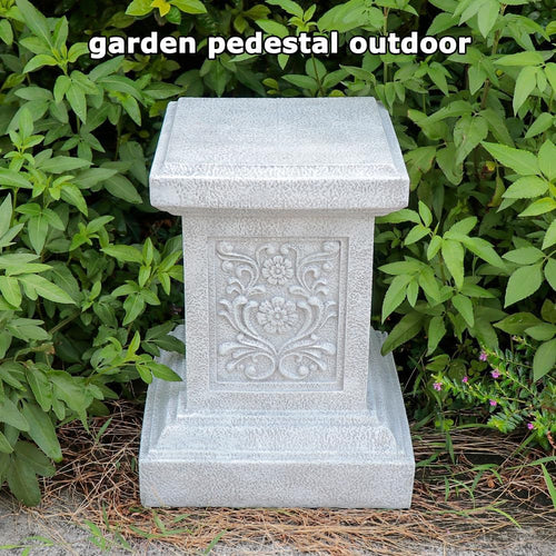 12.6" Resin Garden Statue Pedestal Plinth Base