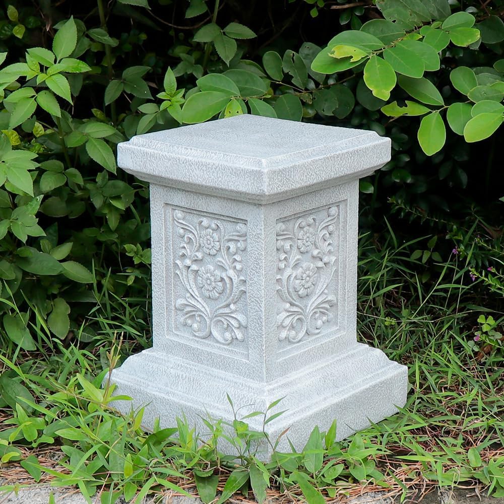 12.6" Resin Garden Statue Pedestal Plinth Base