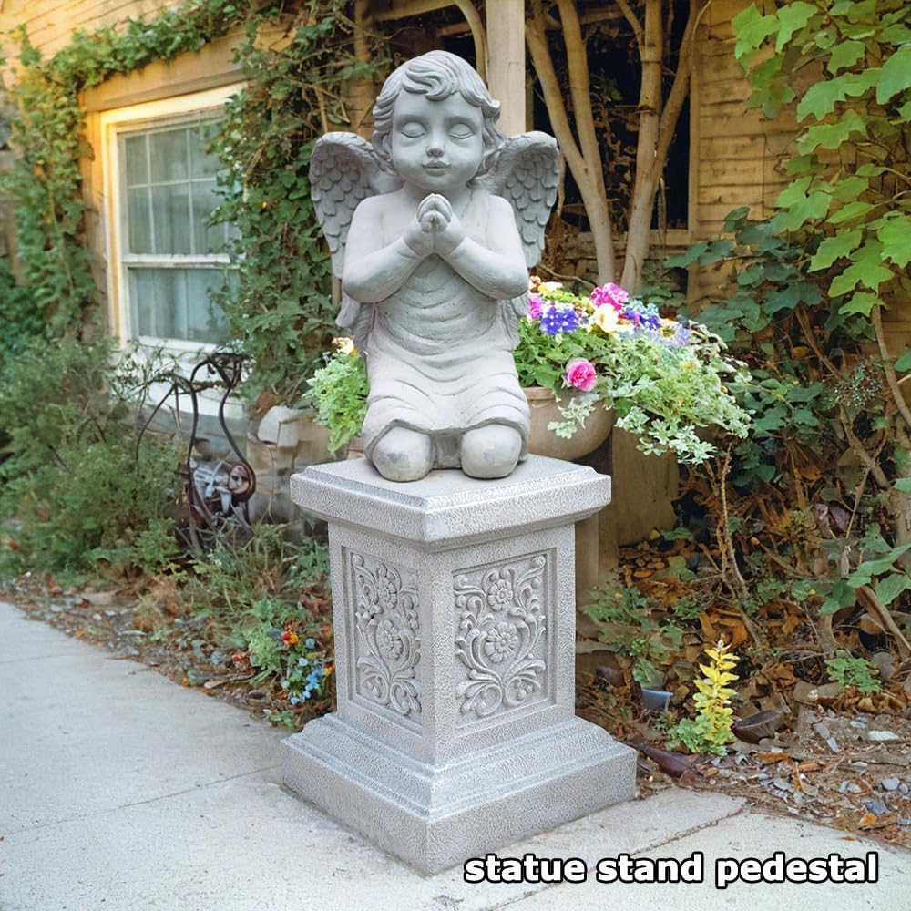 12.6" Resin Garden Statue Pedestal Plinth Base