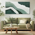 24x48" Green Textured Abstract Canvas Wall Art