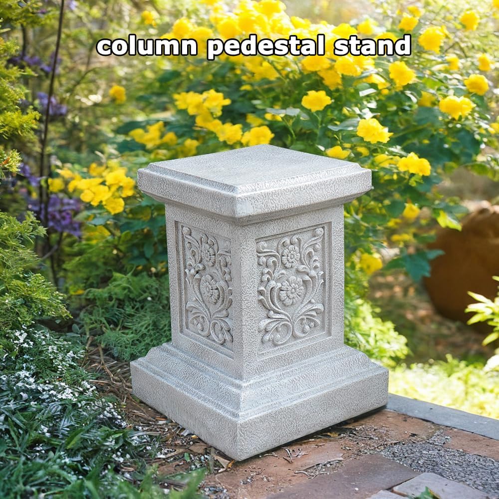 12.6" Resin Garden Statue Pedestal Plinth Base