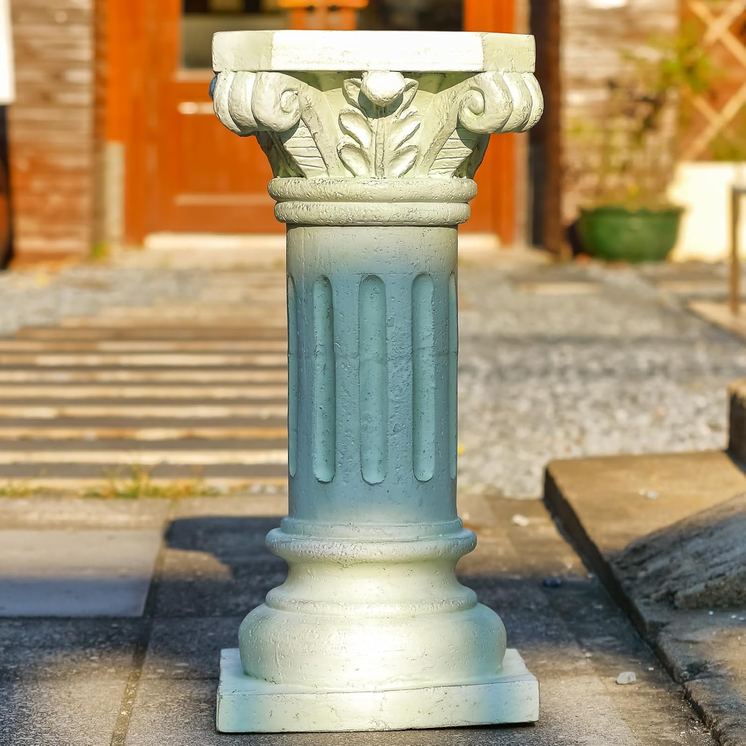 26" Magnesium Oxide Roman Column Pedestal Stand