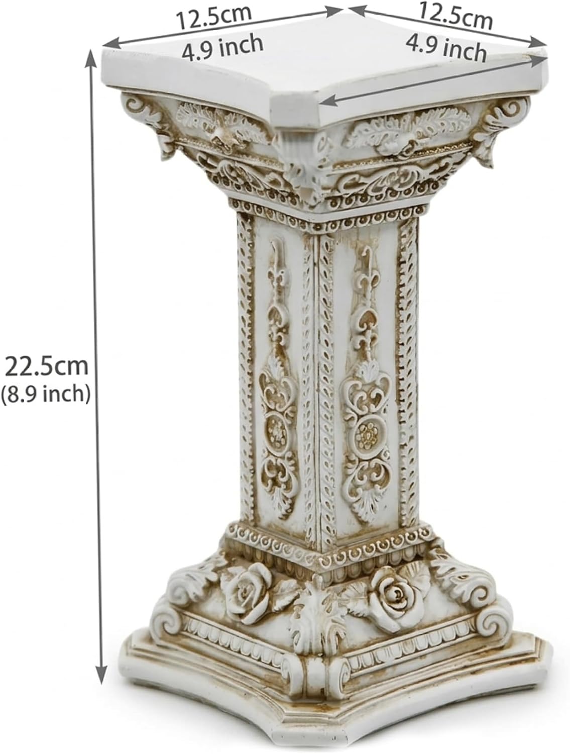 Carved Resin Roman Column Pedestal Stand