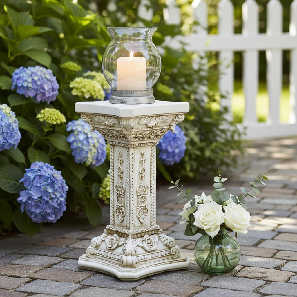 Carved Resin Roman Column Pedestal Stand