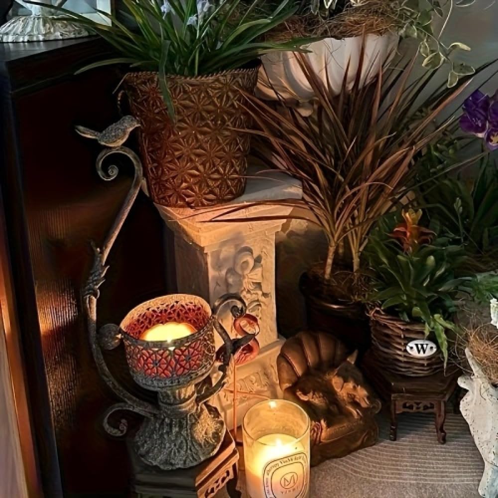 12" White Roman Resin Column Decor Pedestal