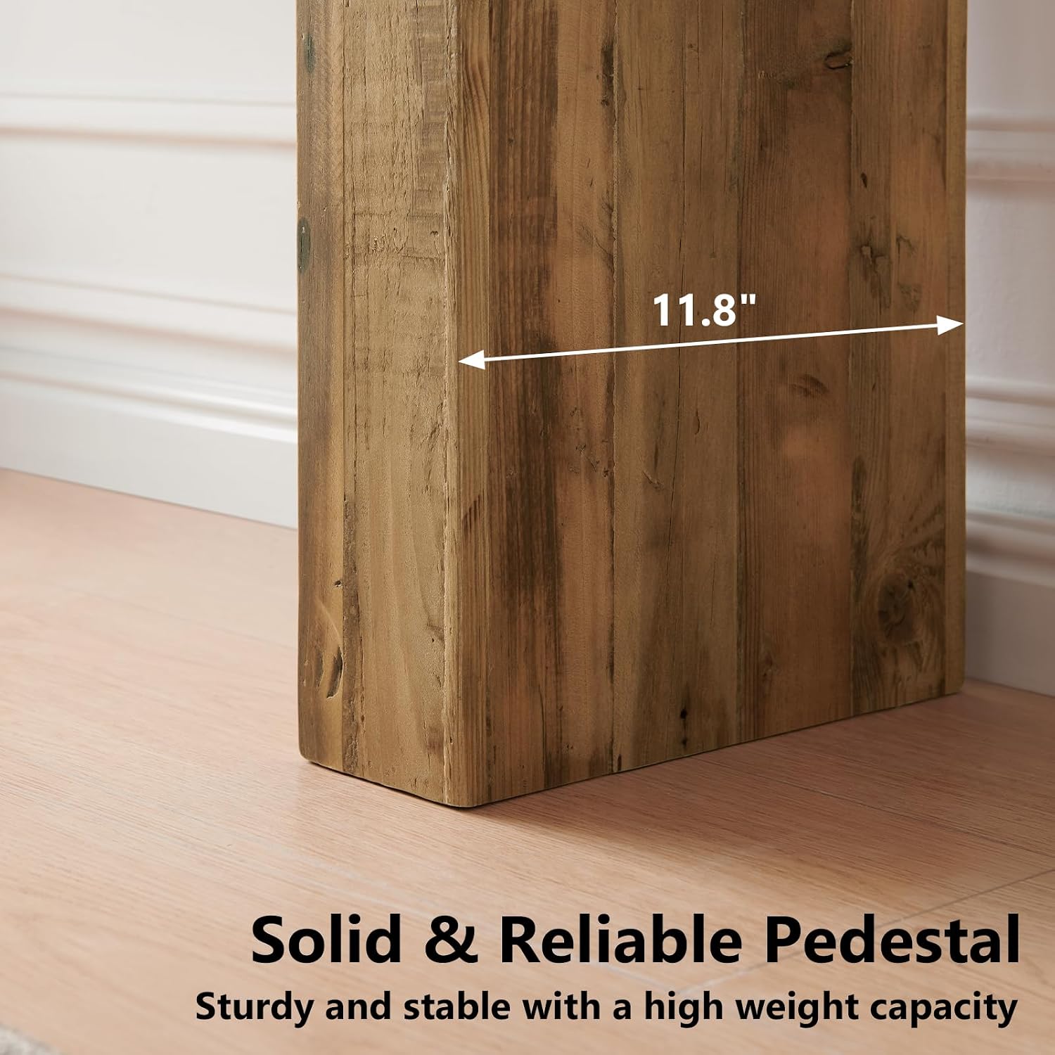 63" Reclaimed Wood Farmhouse Console Table