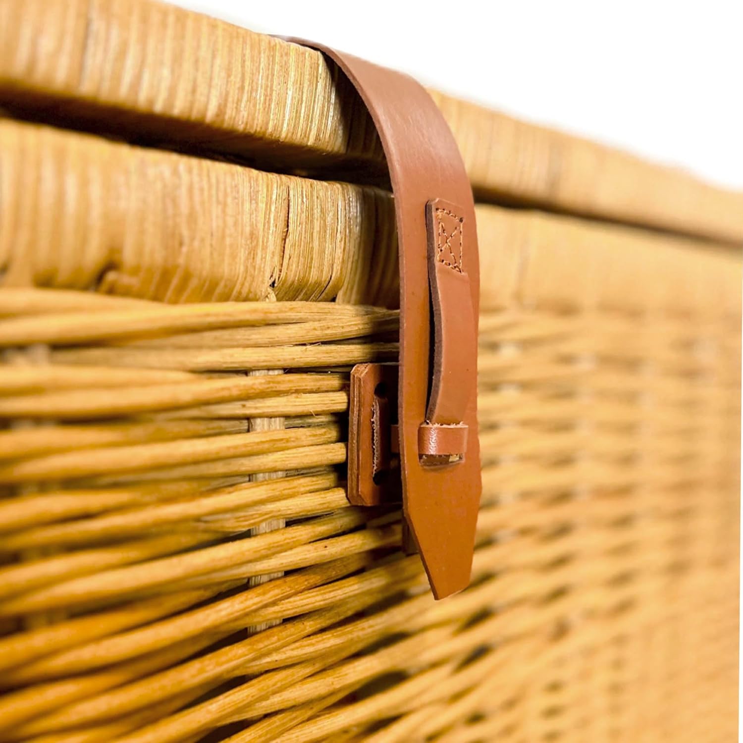 Large Sandstone Rattan Wicker Storage Trunk