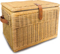 Large Sandstone Rattan Wicker Storage Trunk