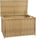 160L Wicker Storage Trunk With Stay-Open Lid