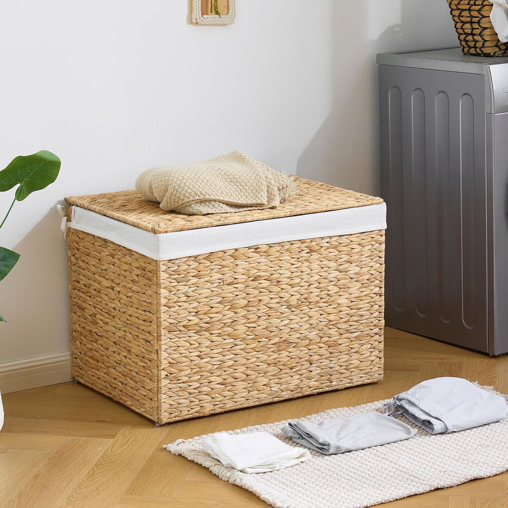 46.2 Gallon Water Hyacinth Storage Basket With Lid
