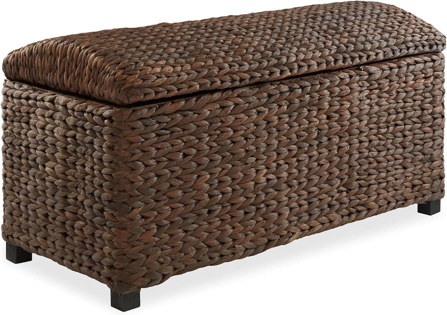 36" Espresso Hyacinth Wicker Storage Trunk