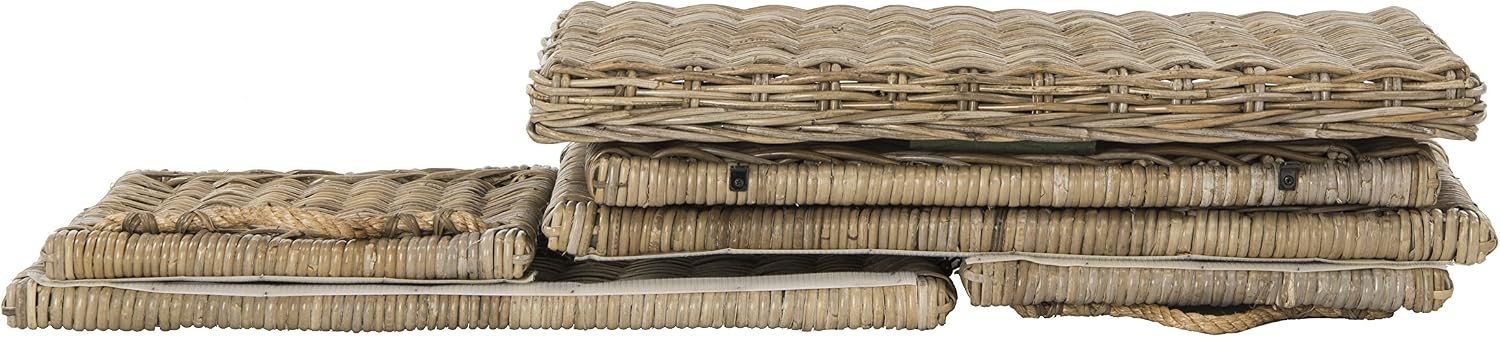 30.7" Natural Foldable Rattan Storage Trunk