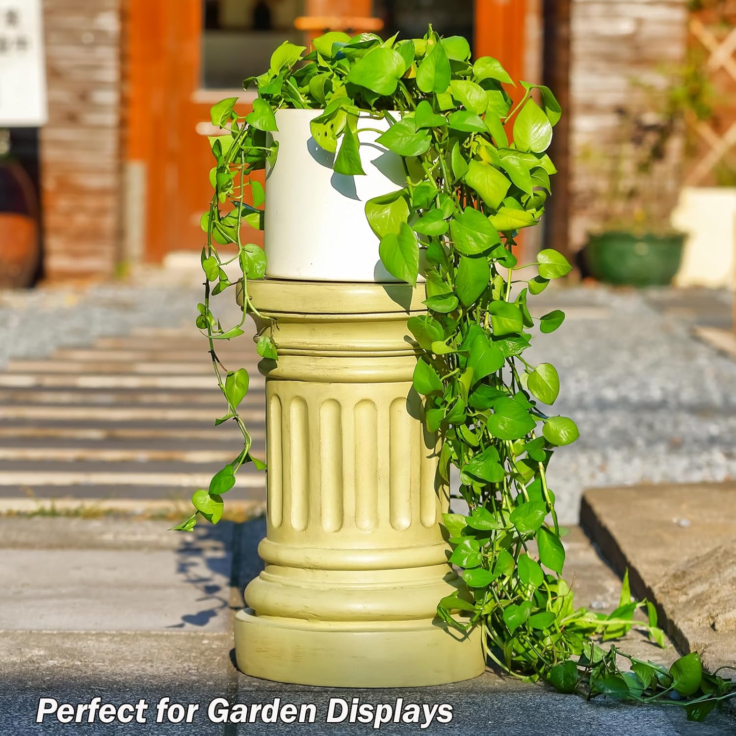 18" Magnesium Oxide Roman Column Pedestal Stand