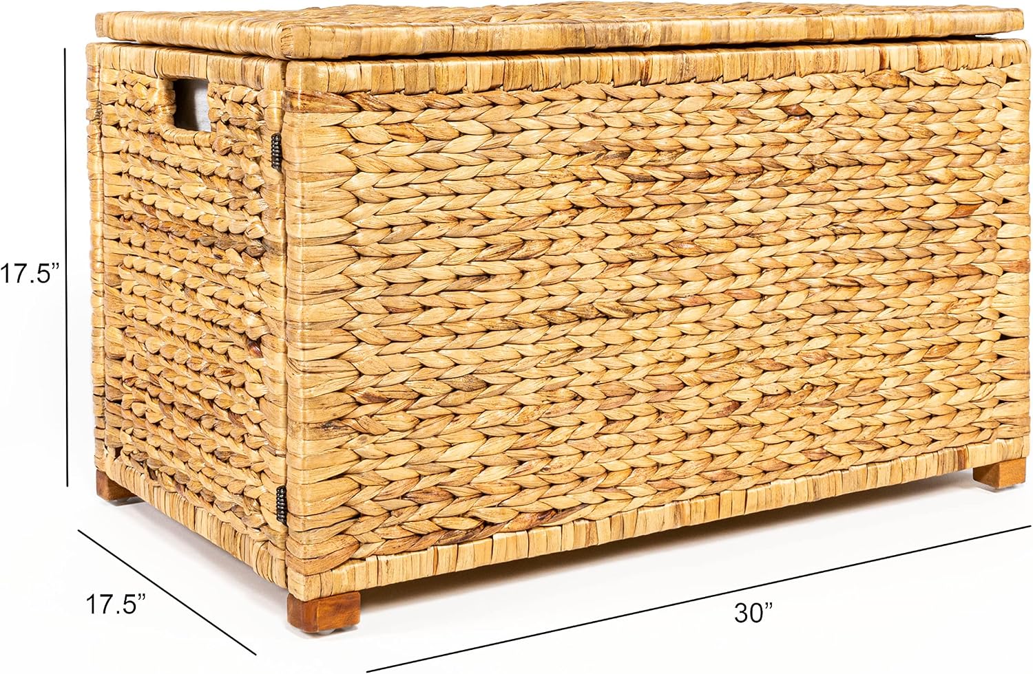 30" Water Hyacinth Foldable Storage Trunk