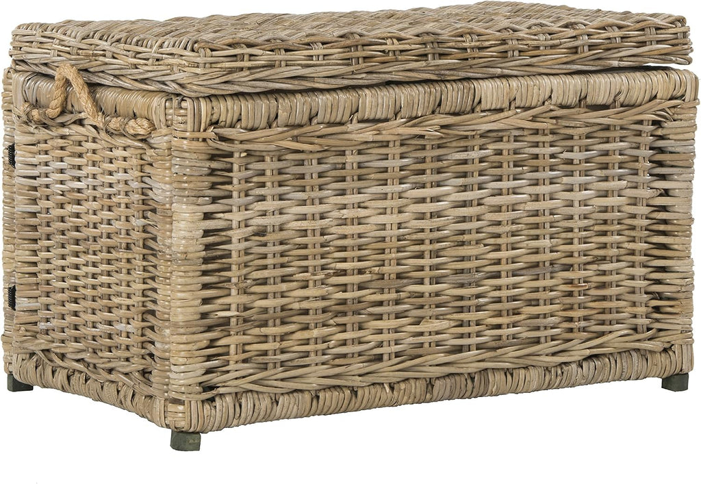 30.7" Natural Foldable Rattan Storage Trunk