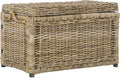 30.7" Natural Foldable Rattan Storage Trunk