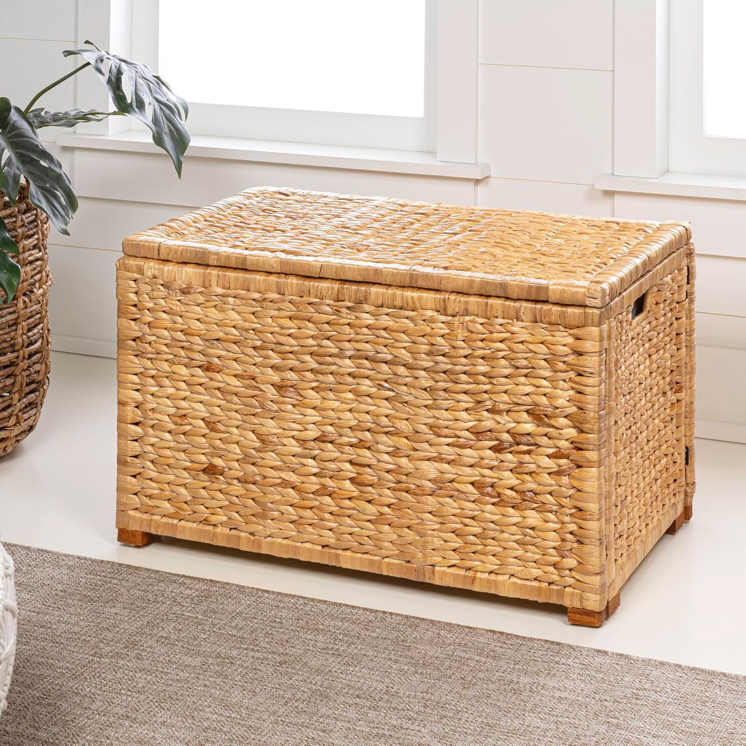 30" Water Hyacinth Foldable Storage Trunk