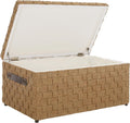 Natural Seagrass Storage Trunk Bench